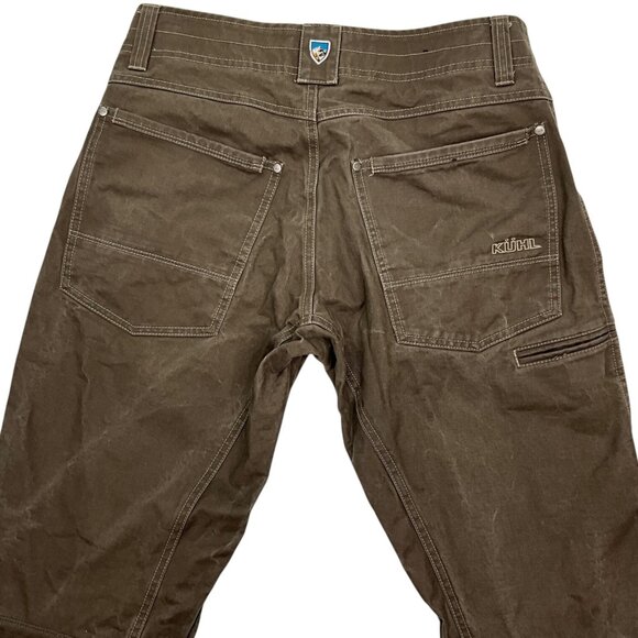 Kuhl Rydr Vintage Patina Dye Pants Forged Iron Size 30 x 32 Flannel Lined Climb - Picture 7 of 15